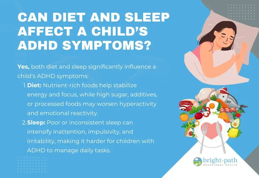 Child eating healthy breakfast with fruits and sleeping peacefully at night