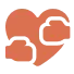 Grouped elements forming composite icon design