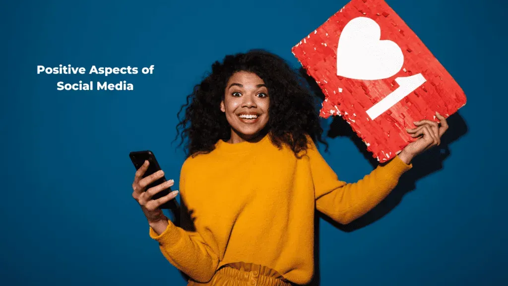 Chart displaying beneficial outcomes and advantages of social media platforms