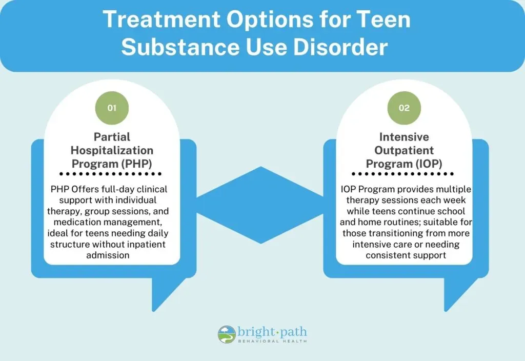 Clinical treatment options for adolescent substance use disorder management