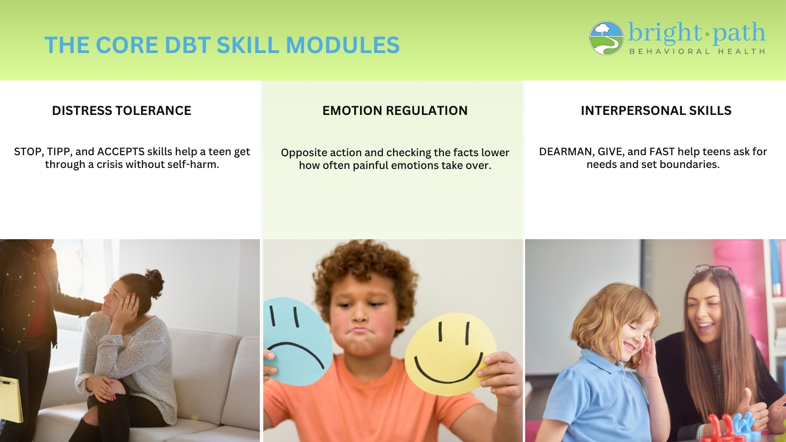 4 core DBT skill modules 